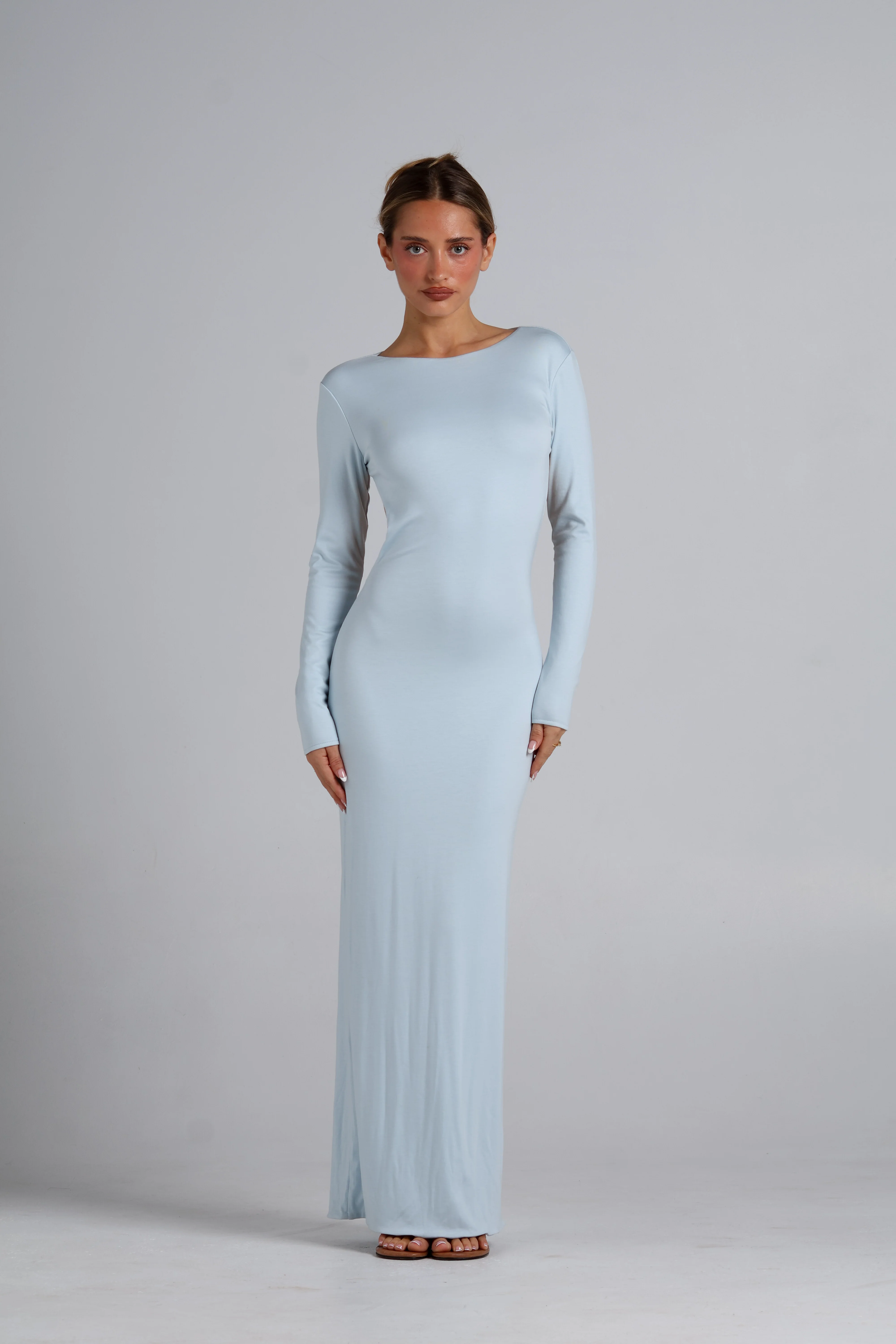 Aisha Maxi Dress - Baby Blue - Image 3