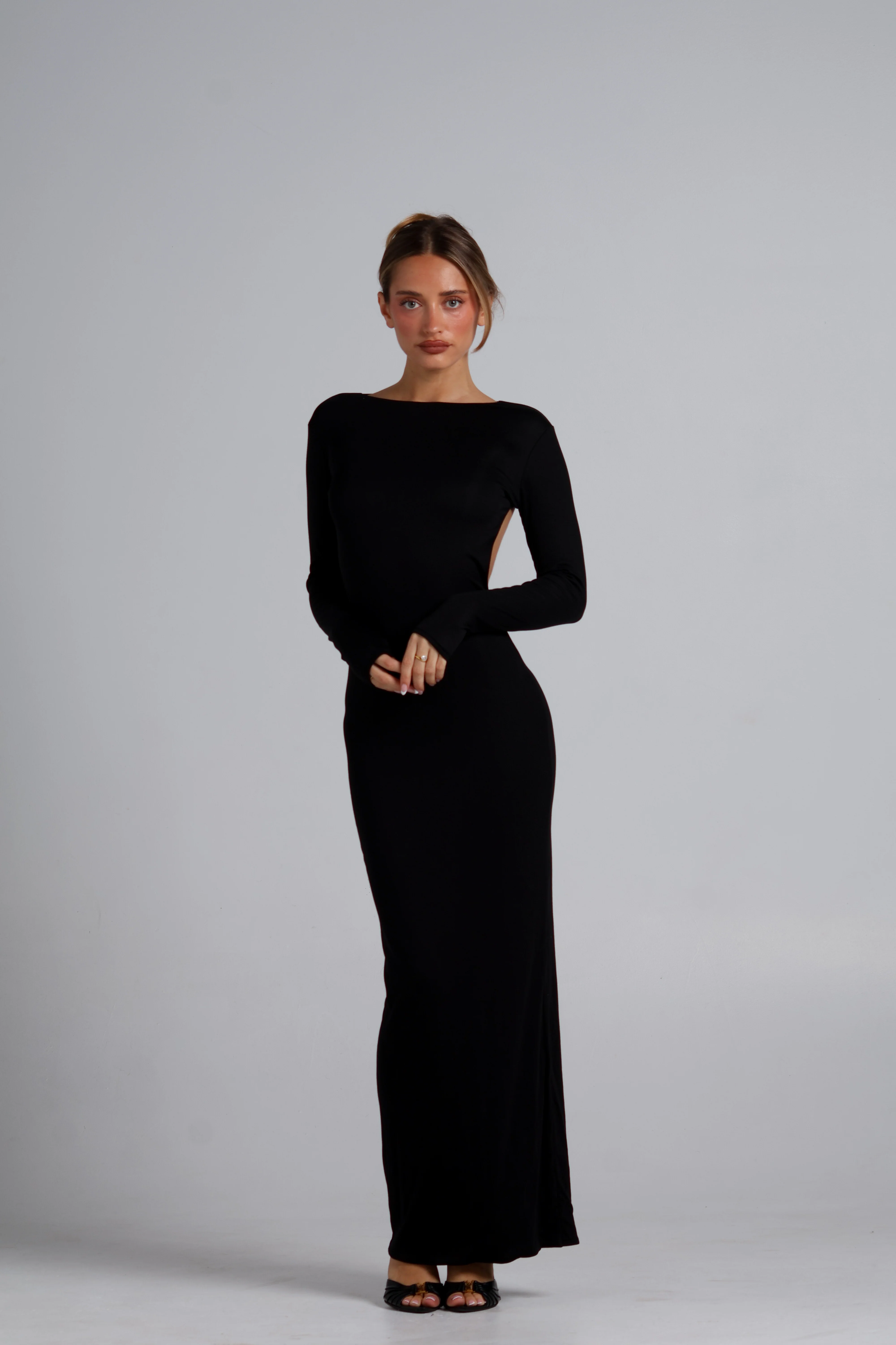 Aisha Maxi Dress - Noir - Image 3