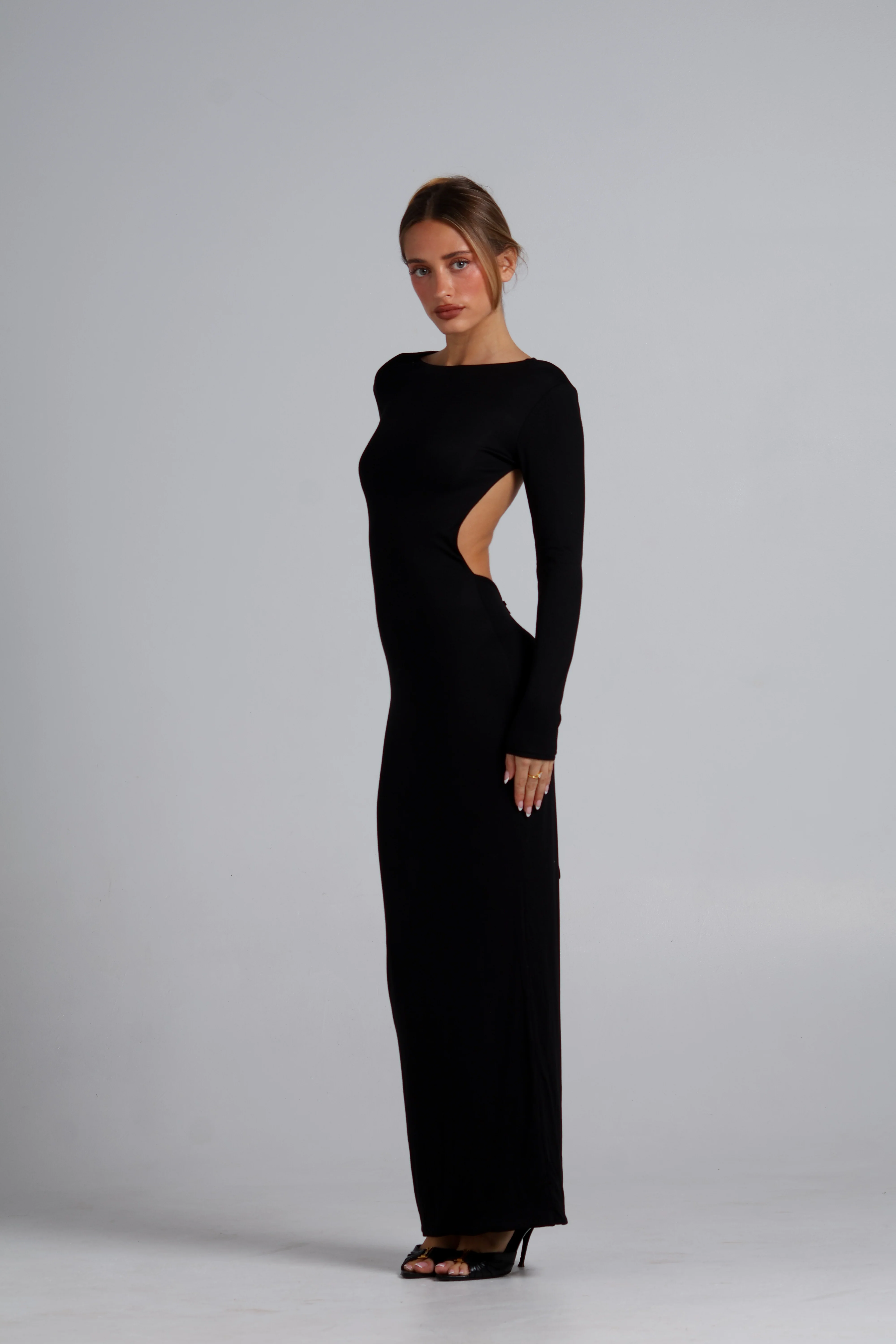Aisha Maxi Dress - Noir - Image 4