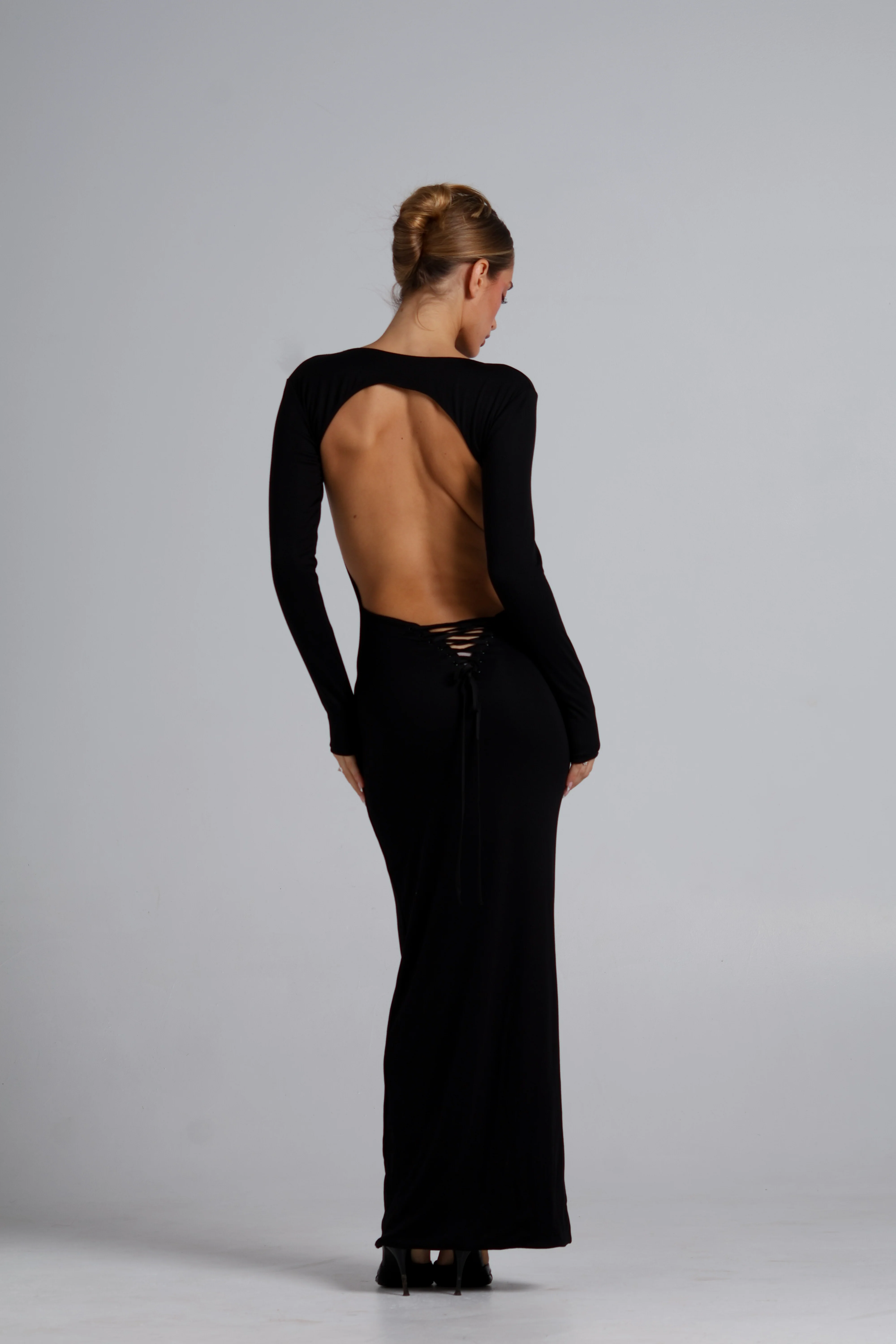 Aisha Maxi Dress - Noir - Image 5