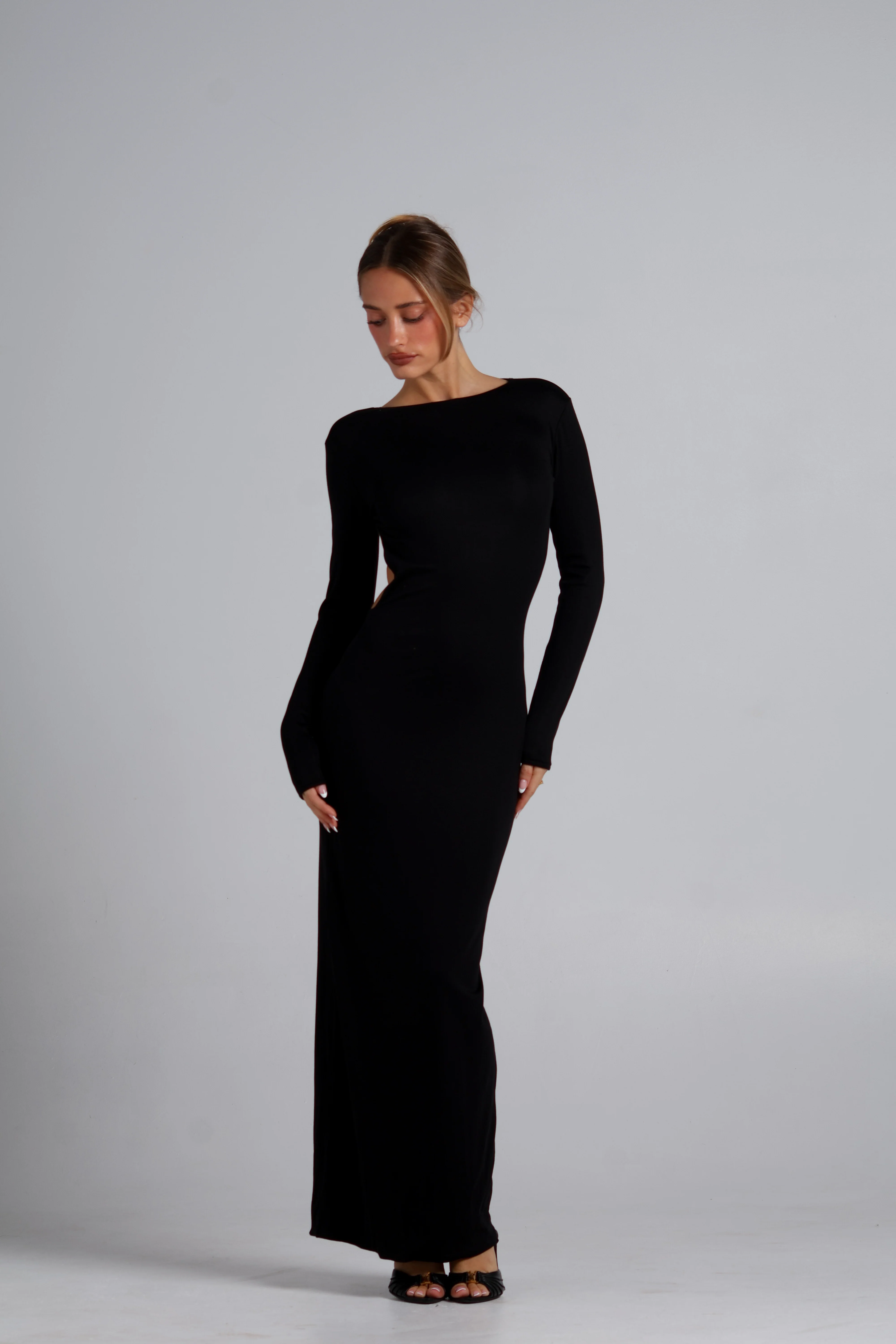 Aisha Maxi Dress - Noir - Image 6