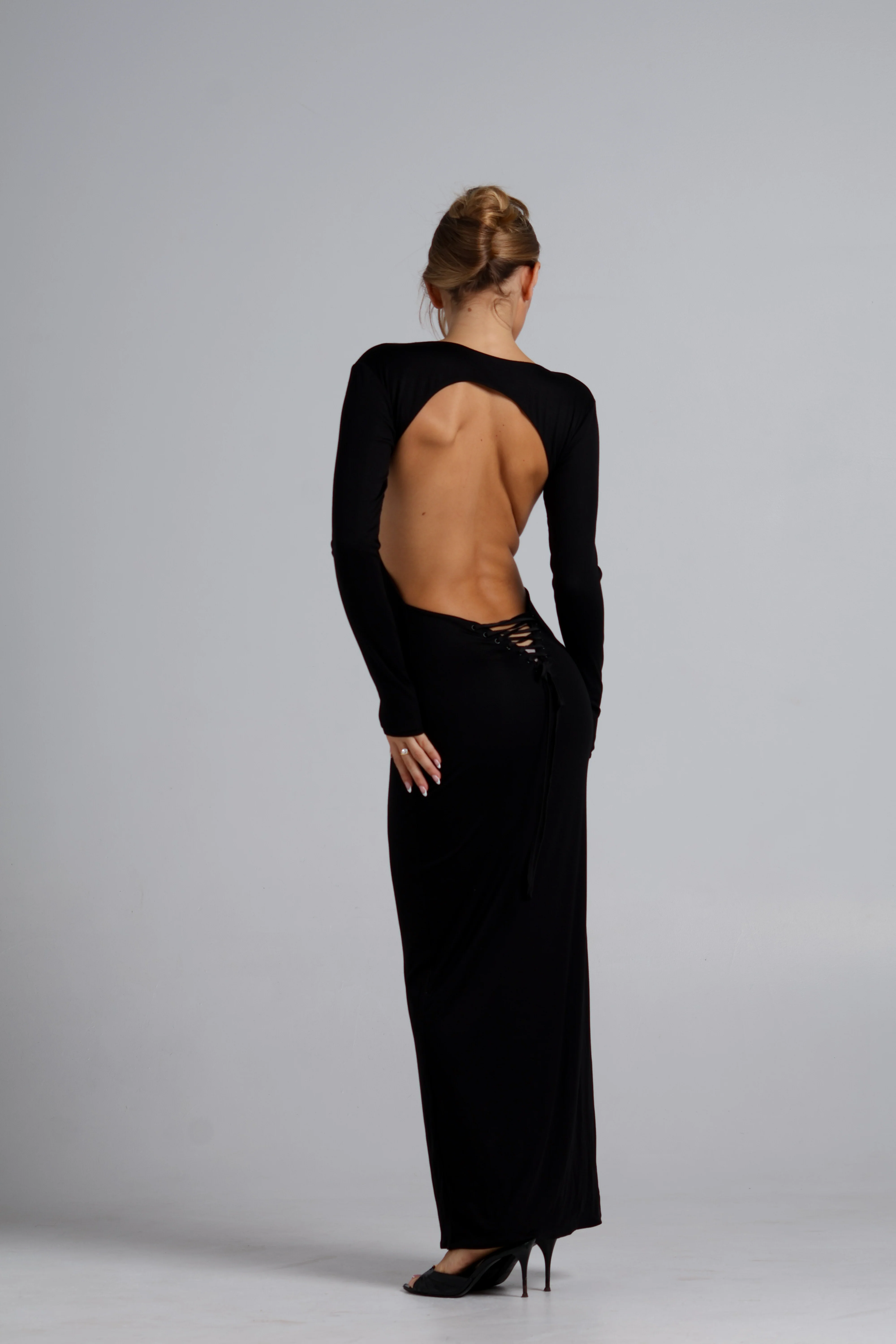 Aisha Maxi Dress - Noir - Image 7