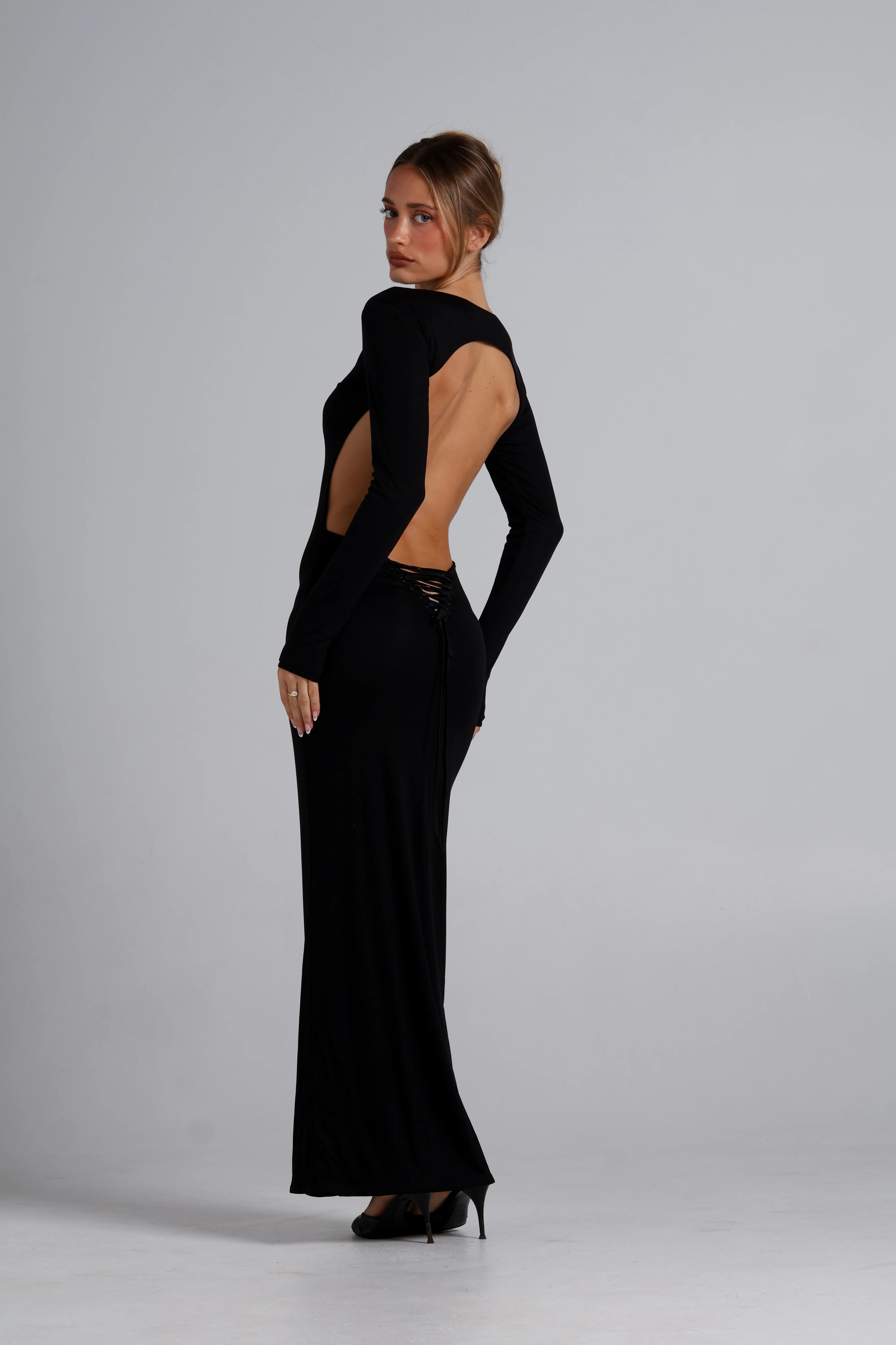 Aisha Maxi Dress - Noir - Image 9