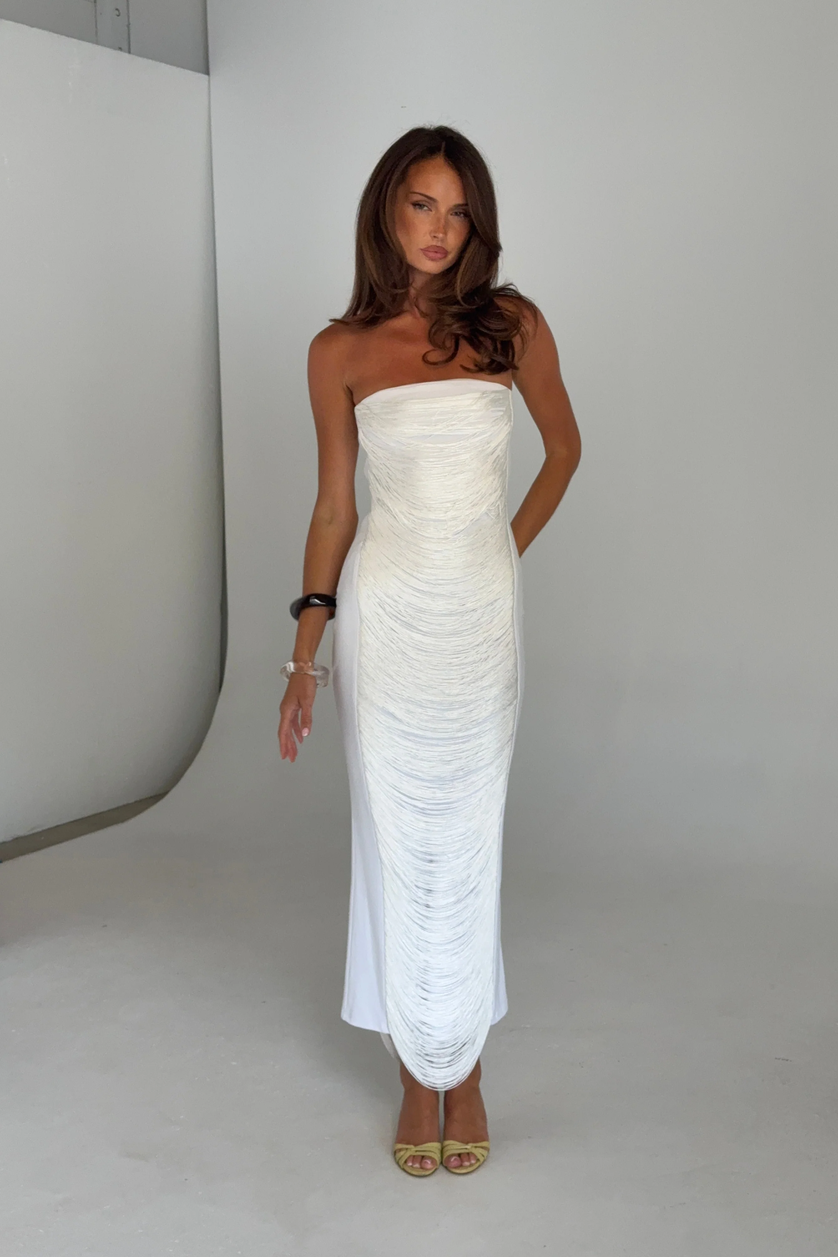 Belarouse Maxi Dress - White - Image 5