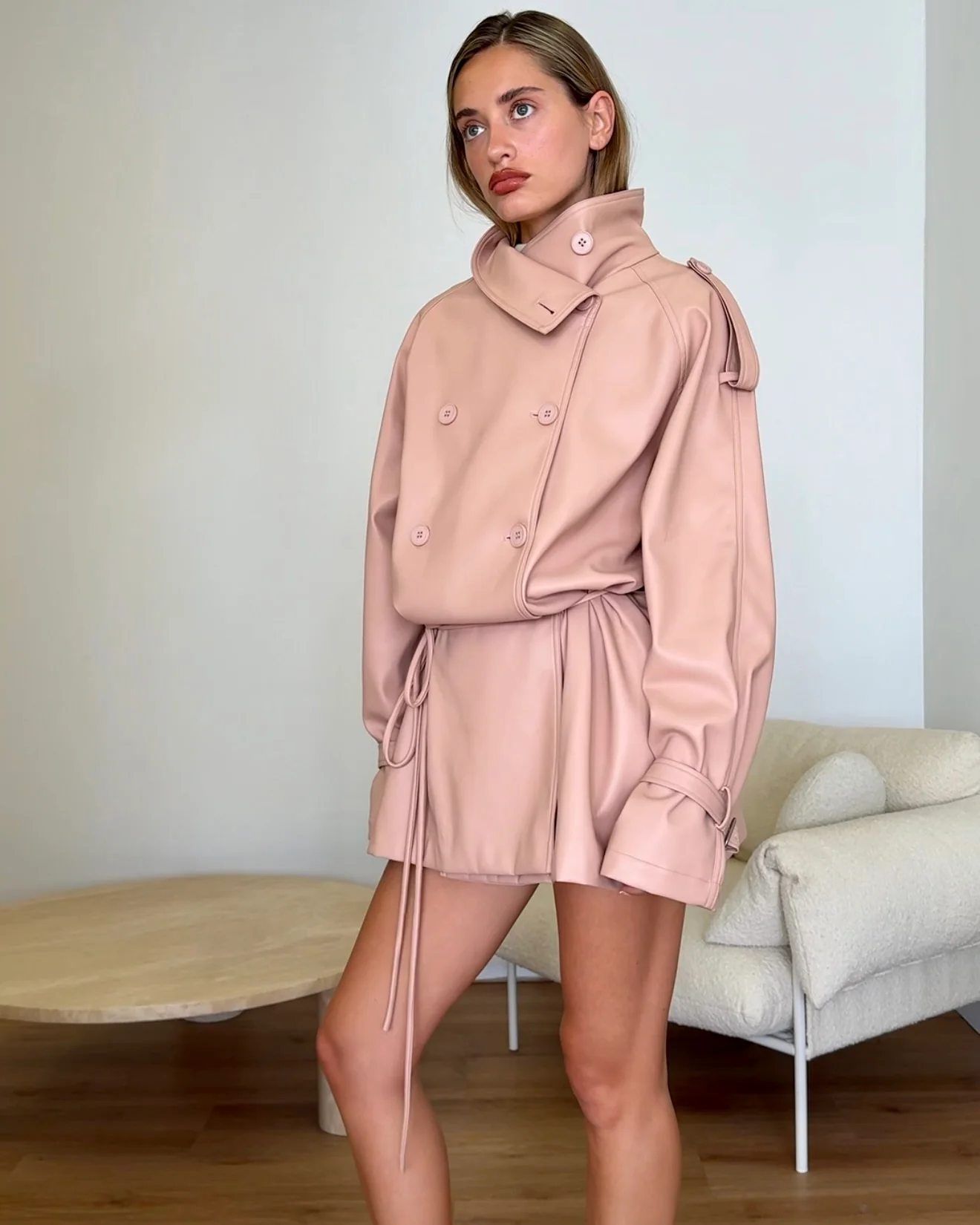Birkin Mini Trench - Blush - Image 17