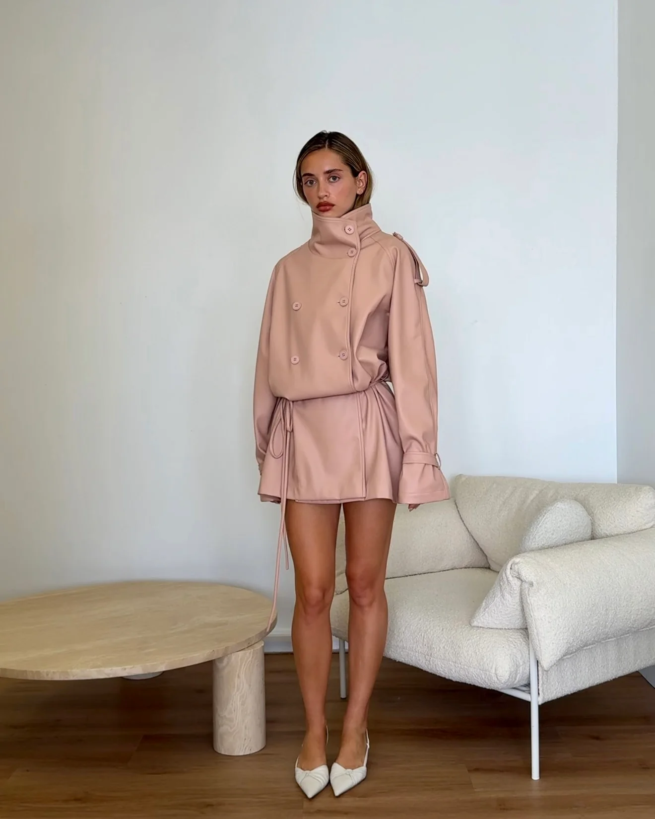 Birkin Mini Trench - Blush - Image 18