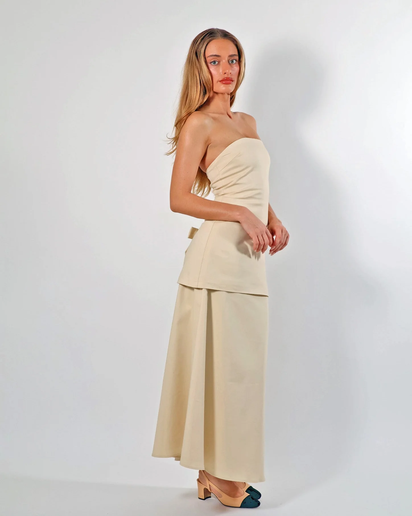 Candice Two-Piece Dress - Cream - Image 7