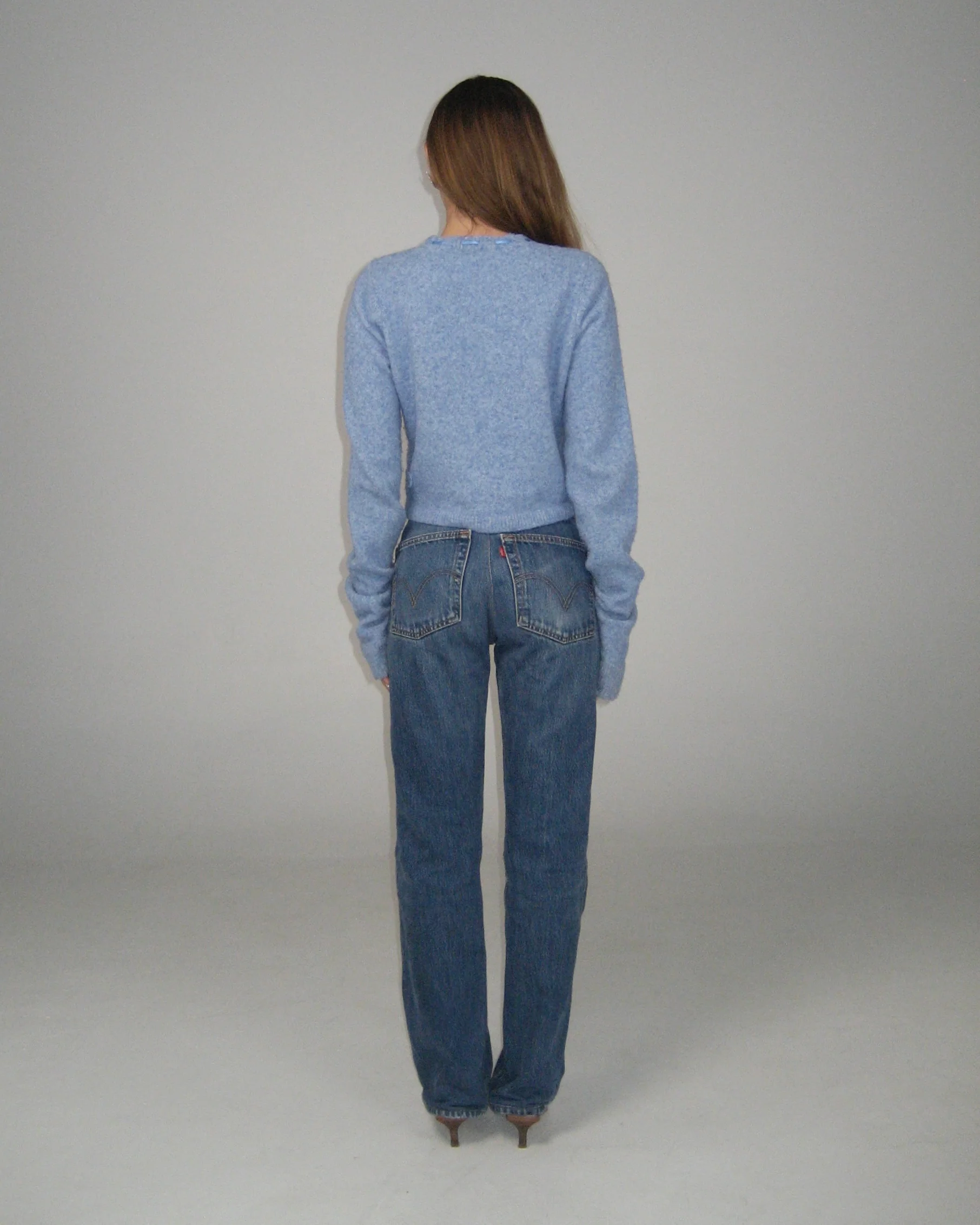 Cherry Pie Cardigan - Sky Blue - Image 9
