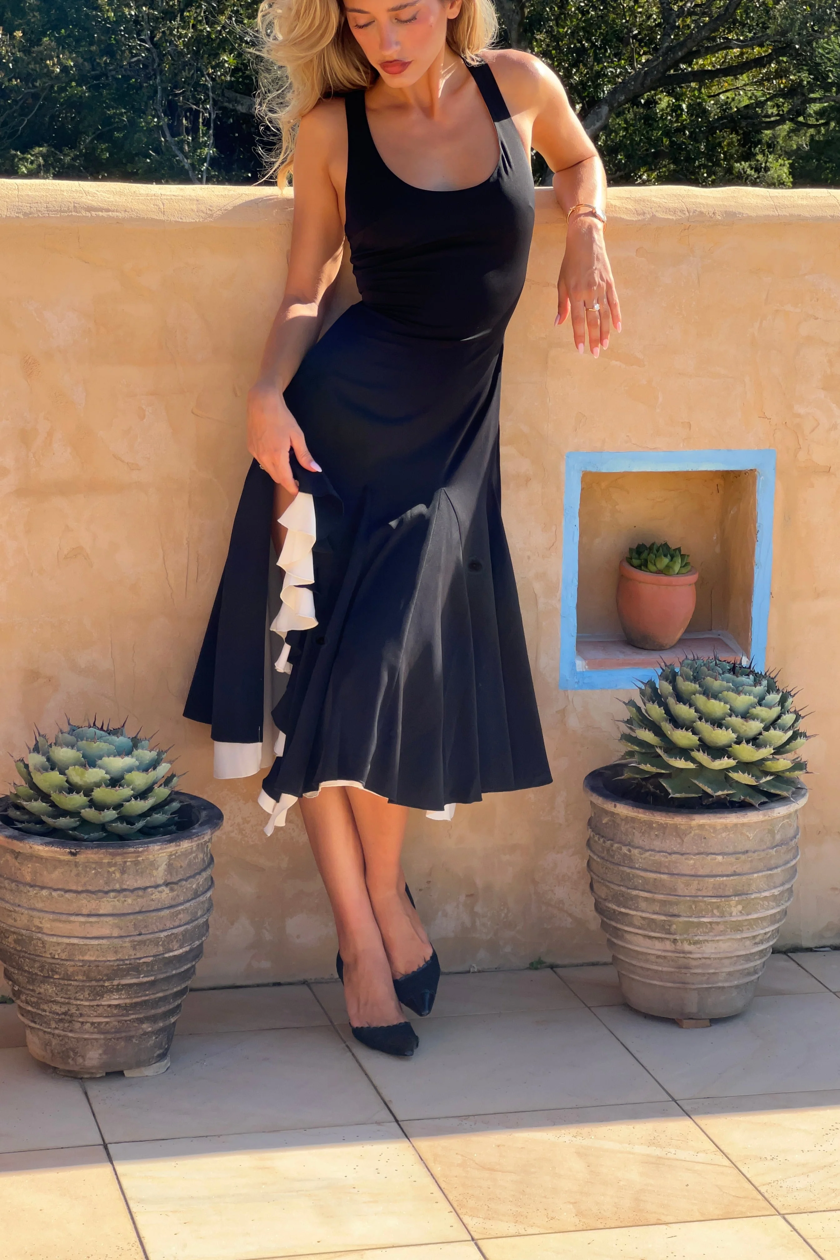 Destine Midi Dress - Black - Image 10