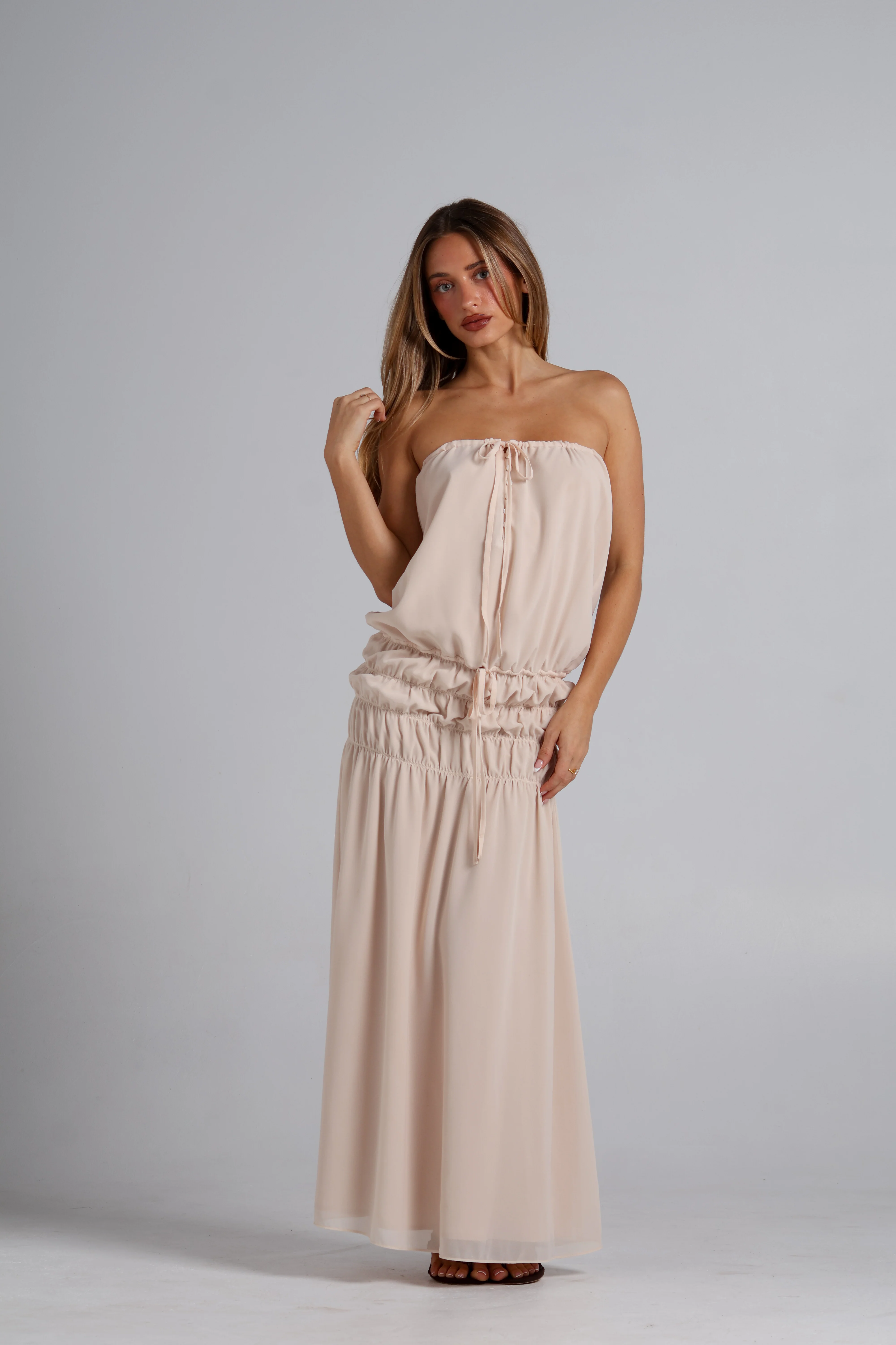 Manila Maxi Dress - Cream - Image 6
