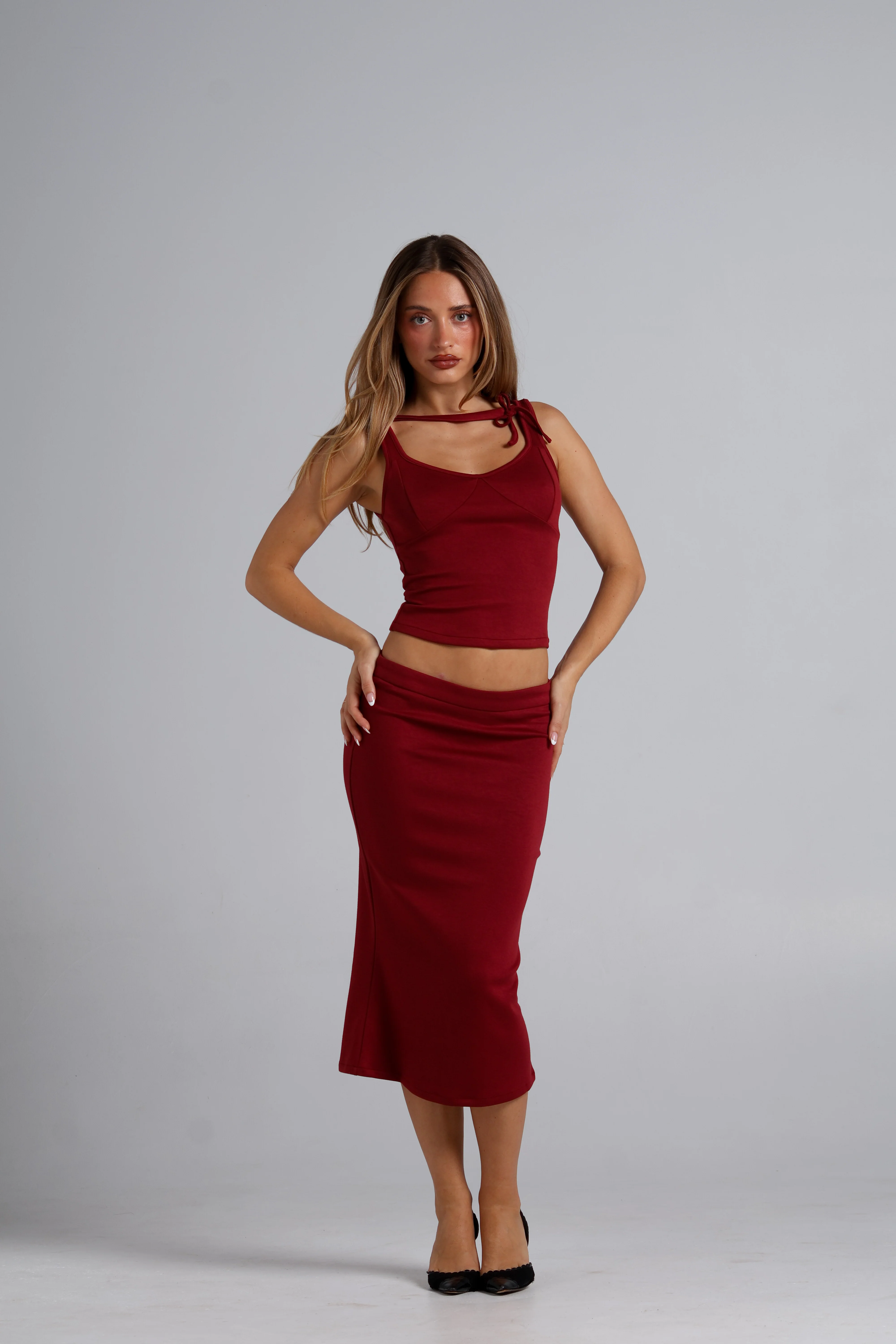 Mila Top - Deep Red