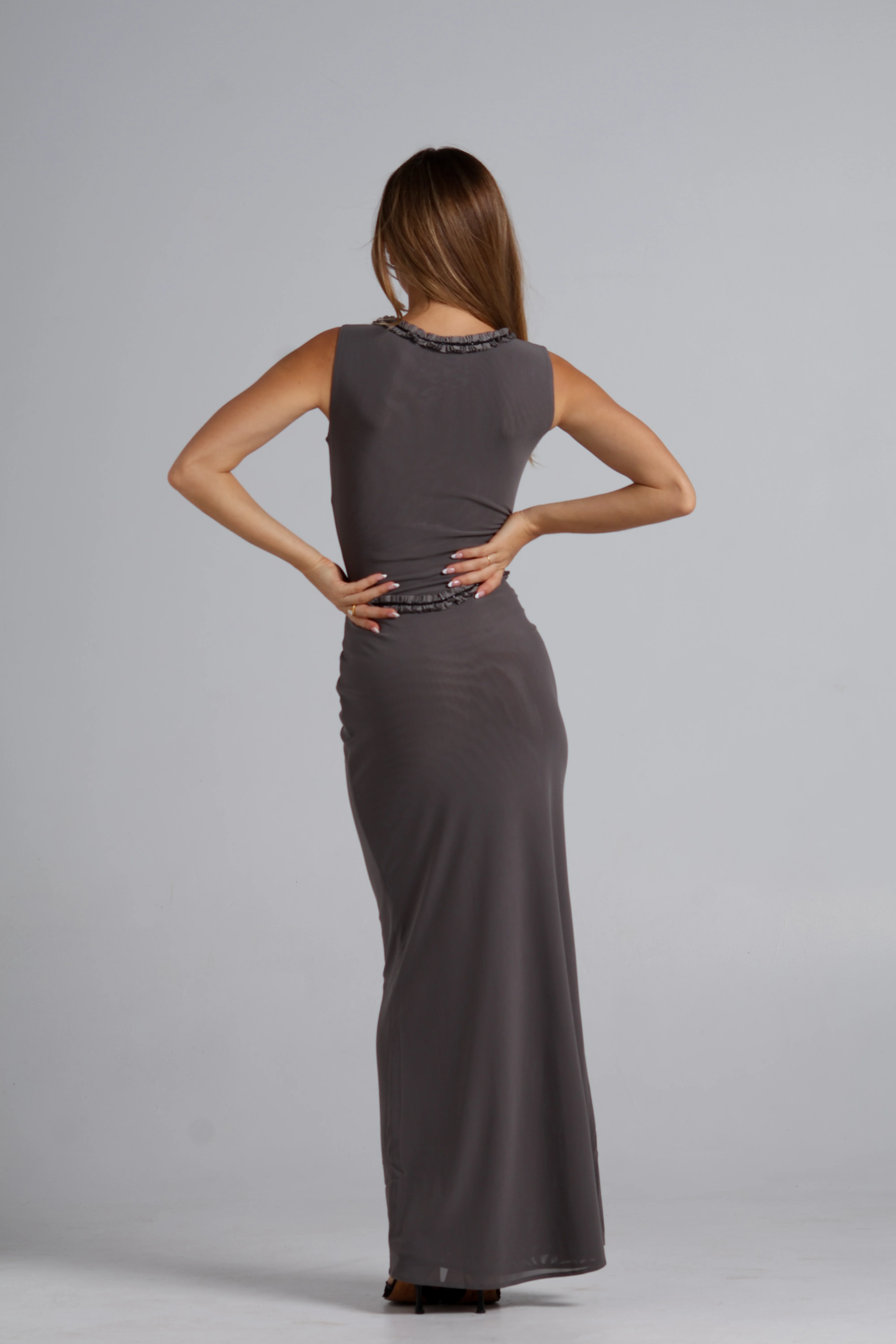 Miro Maxi Dress - Grey - Image 3