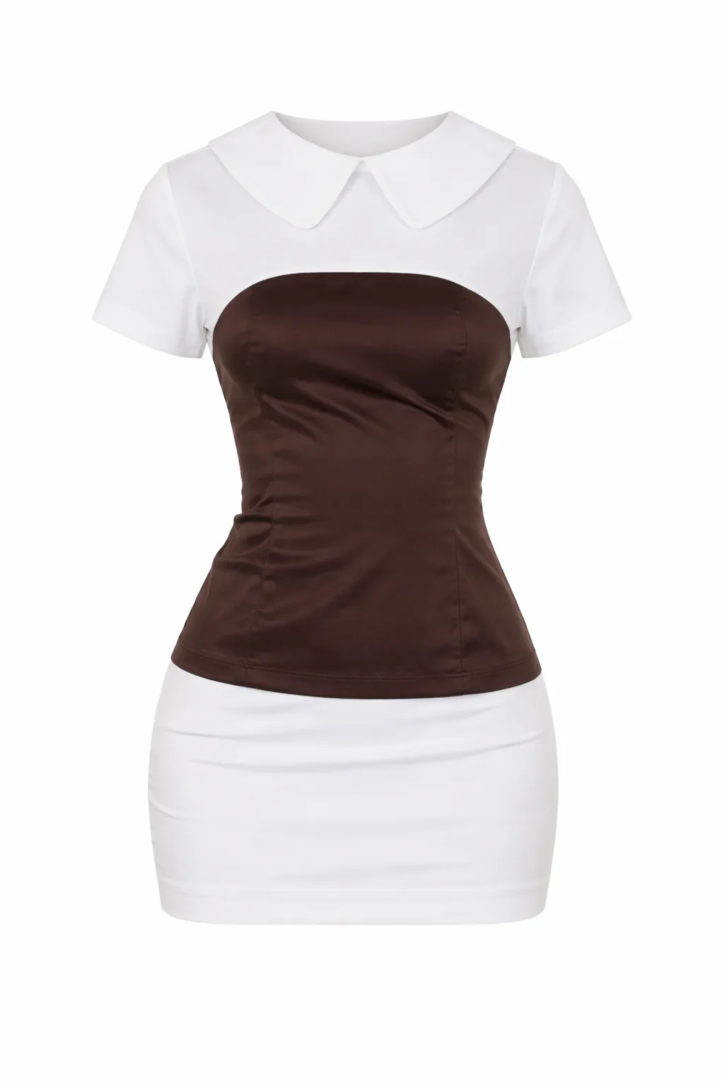 Petunia Dress - Brown / White - Image 16