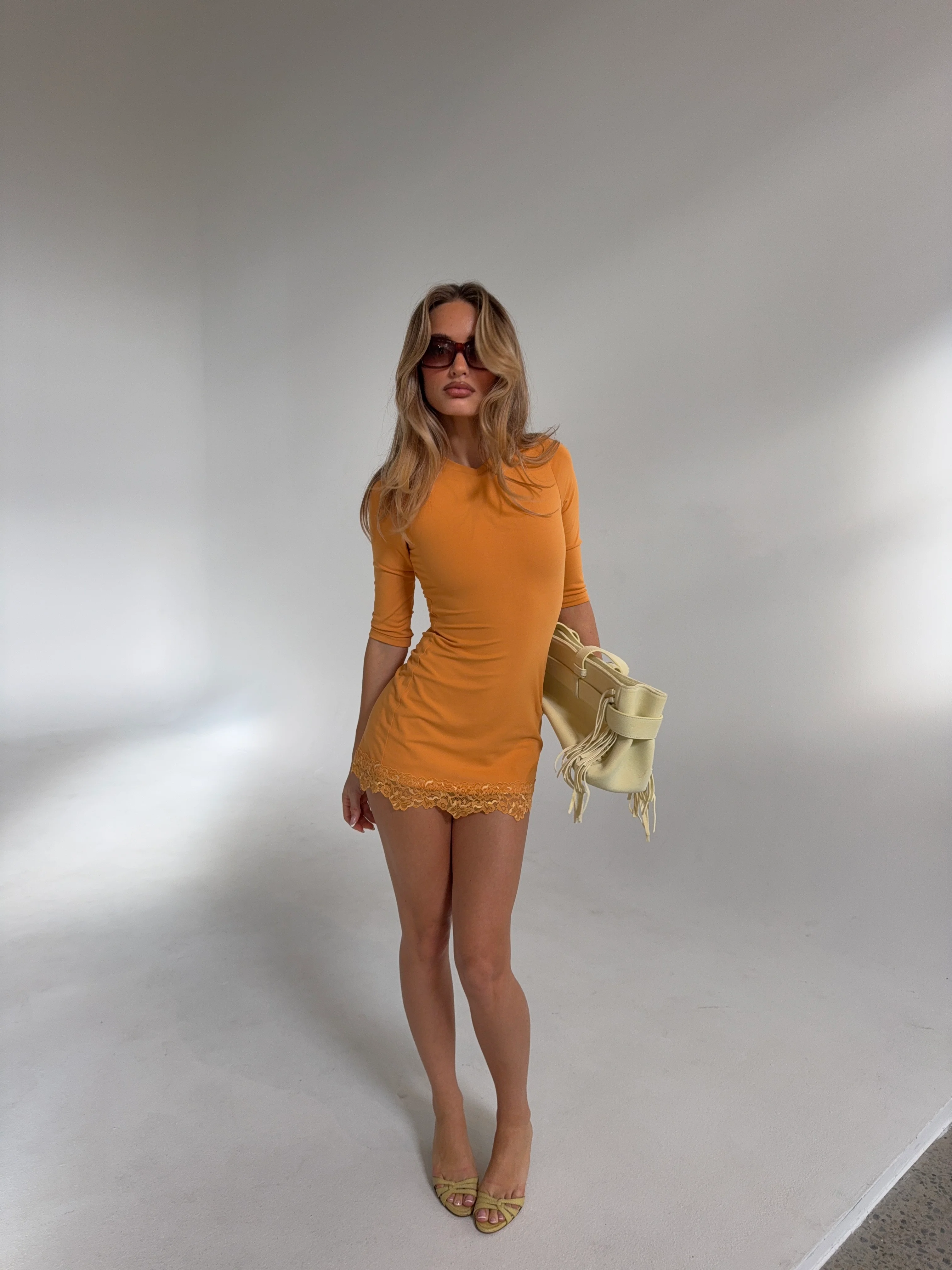Pisces Mini Dress - Apricot (PRE ORDER) - Image 4
