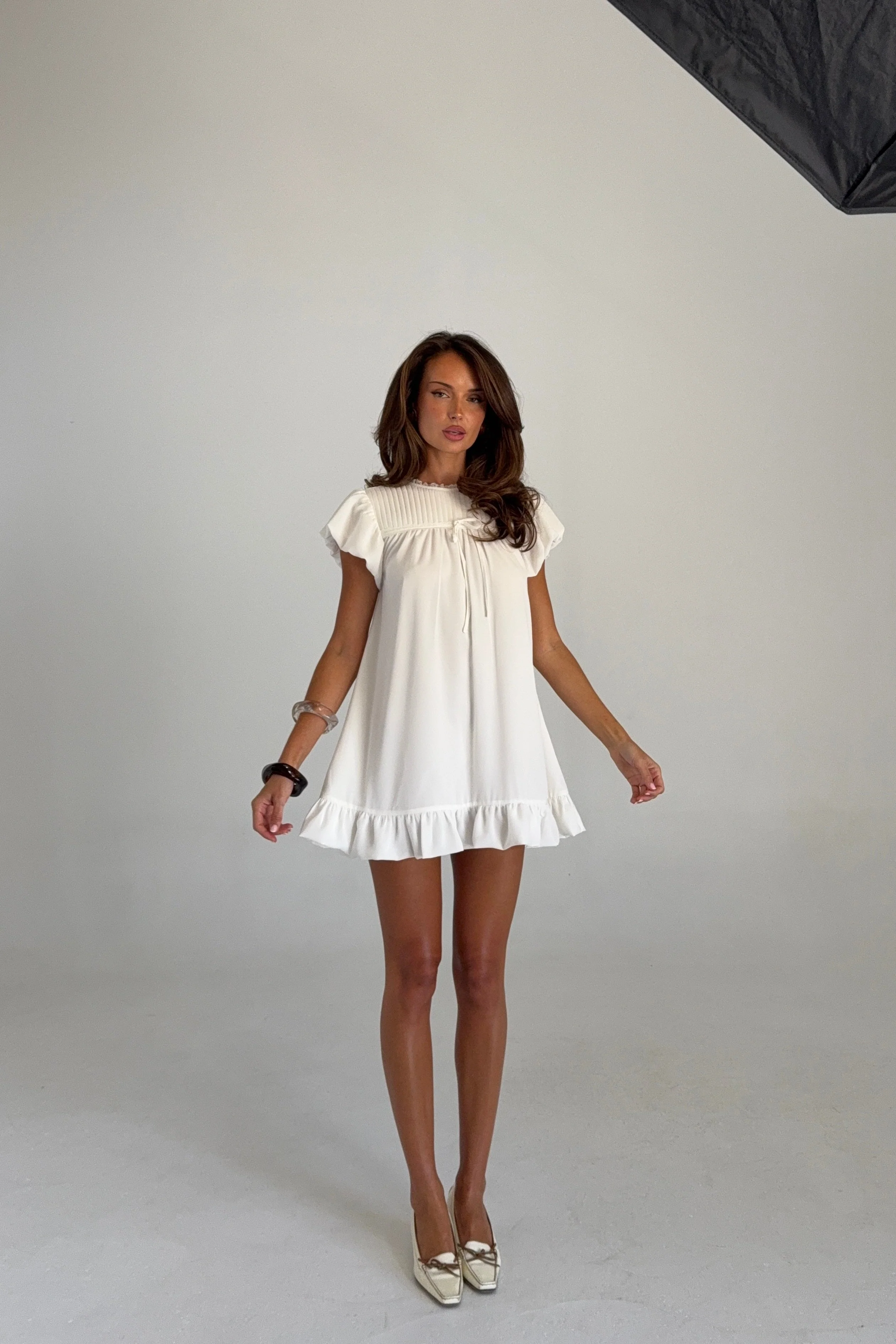 Sabrina Mini Dress - White - Image 4